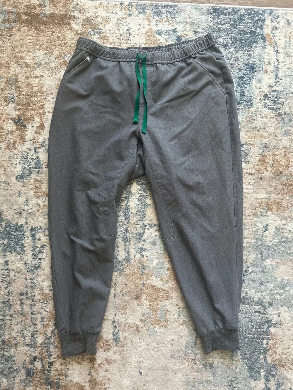 FIGS Zamora Jogger Scrub Pants Mens XL Short XLS Graphite Grey Green Drawstring